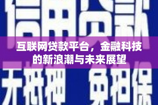 堆龙德庆互联网贷款平台，金融科技的新浪潮与未来展望